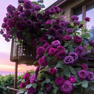 Роза Плетистая Плум Пэшн купить по цене от 610р. в интернет-магазине «Посадика» с доставкой почтой в в Вытеграе и по всей России – [изображение №1].